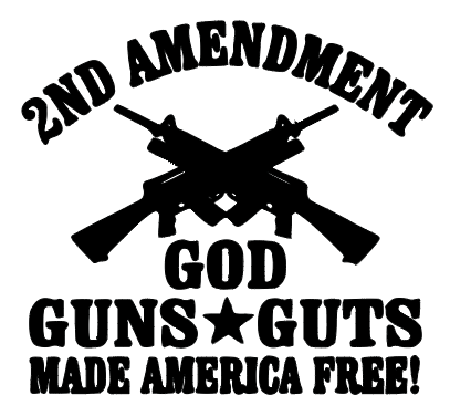 2nd Amendment God Guns Guts Made America Free!