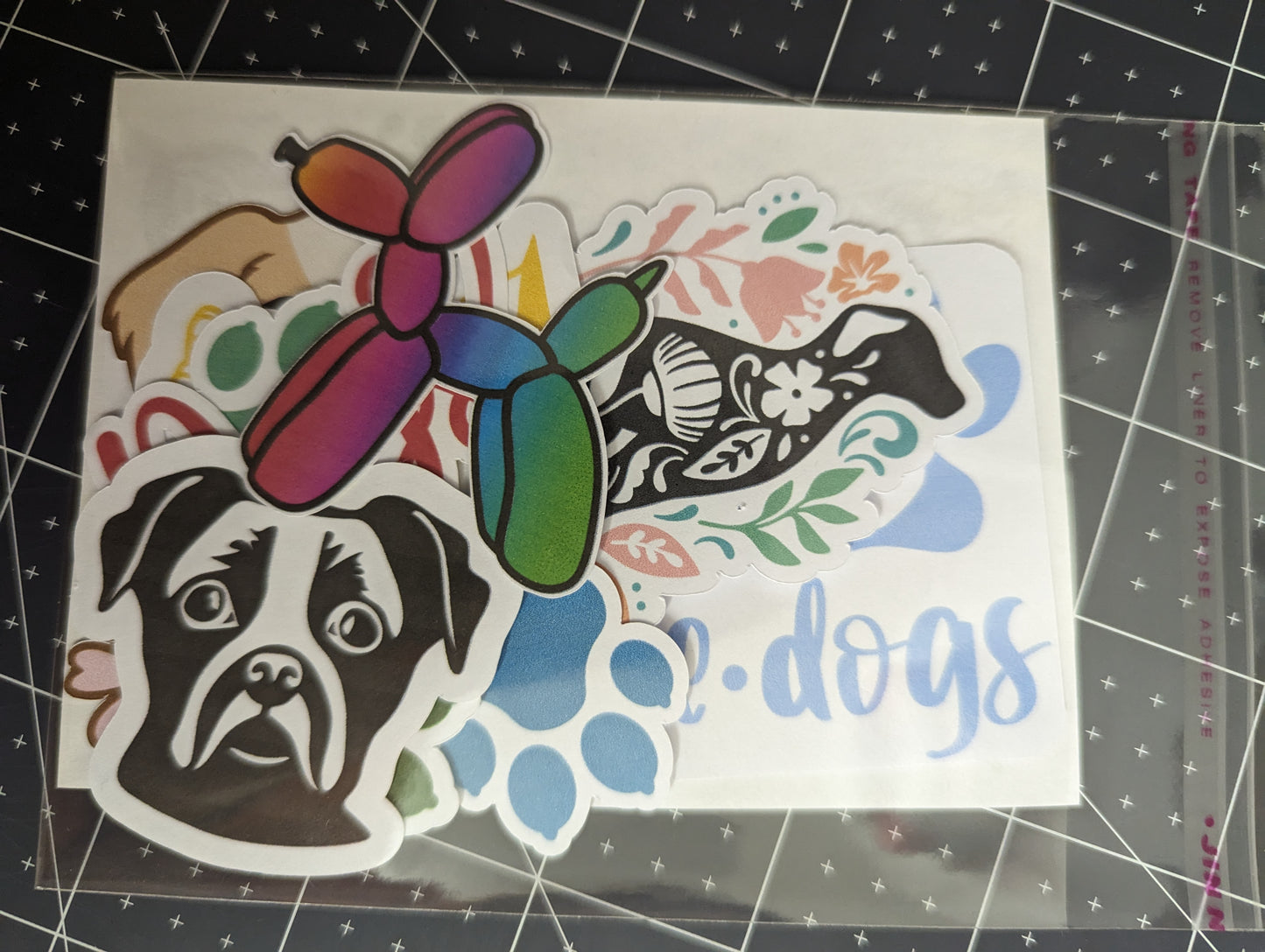 Peace love and dogs sticker pack