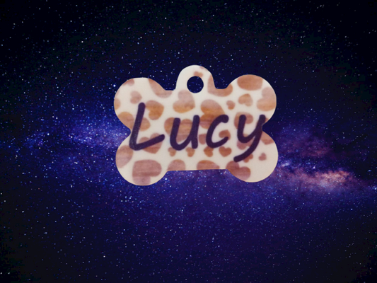 "Lucy"  Aluminum Dog tag