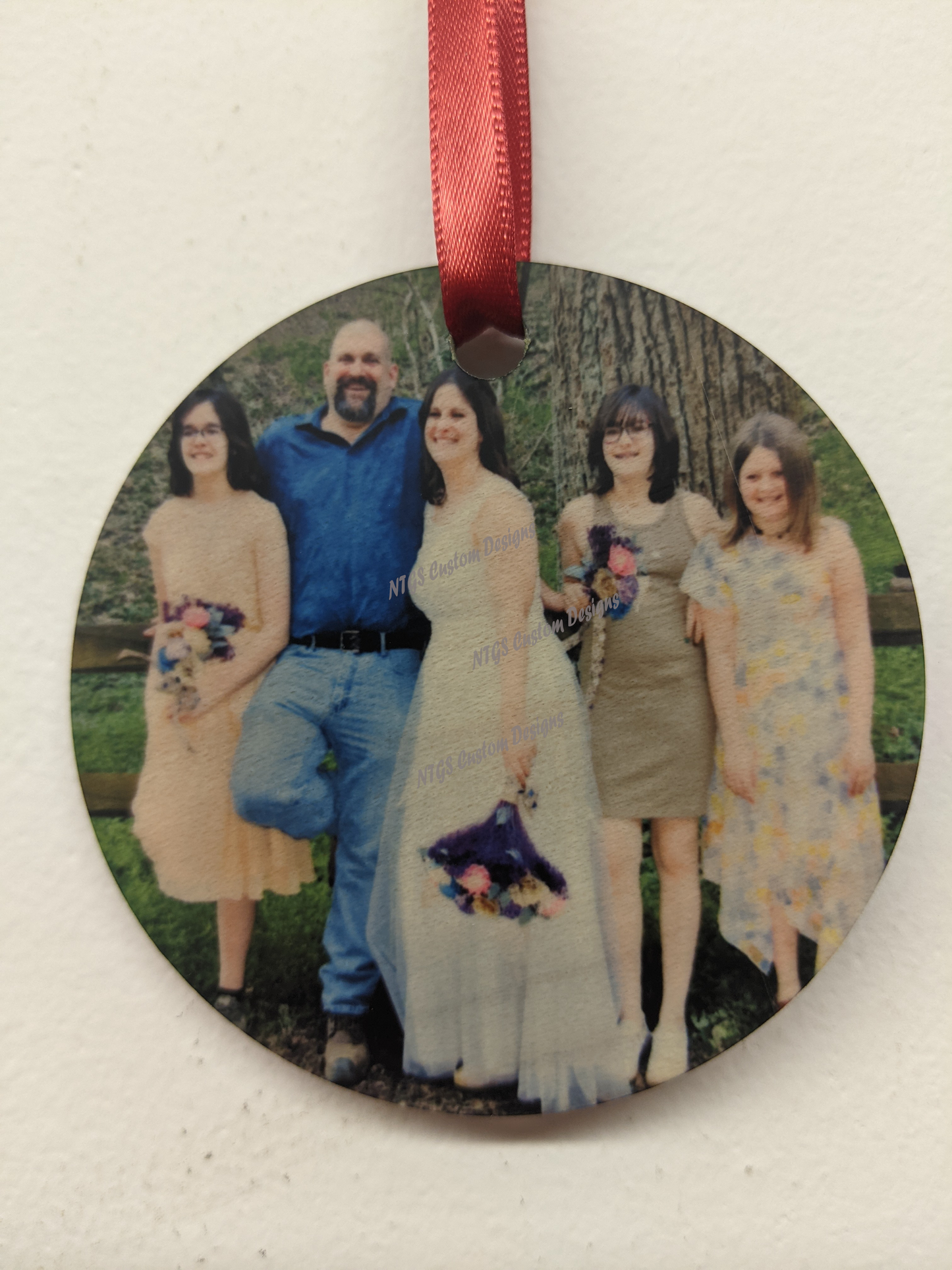 Wooden personalized Photo ornament