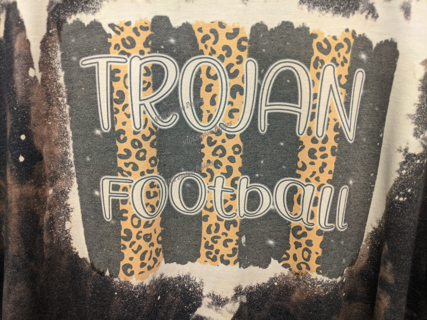 Trojan football orange cheetah strips