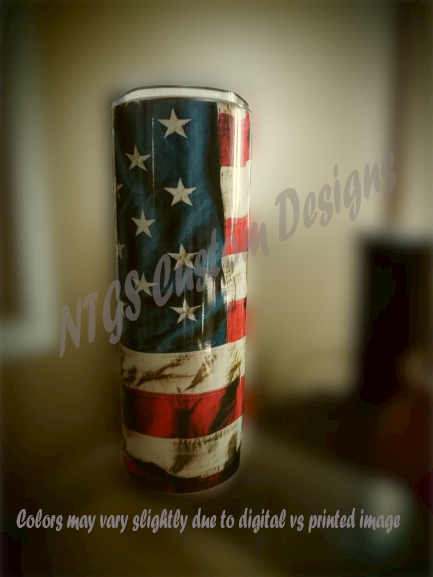 Constitution with flag - 20oz skinny tumbler